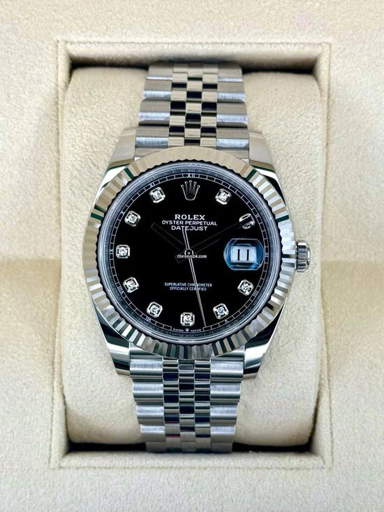 ROLEX NEW EDITION DATEJUST PRESIDENCIAL PLATEADO/DORADO FUNDO NEGRO