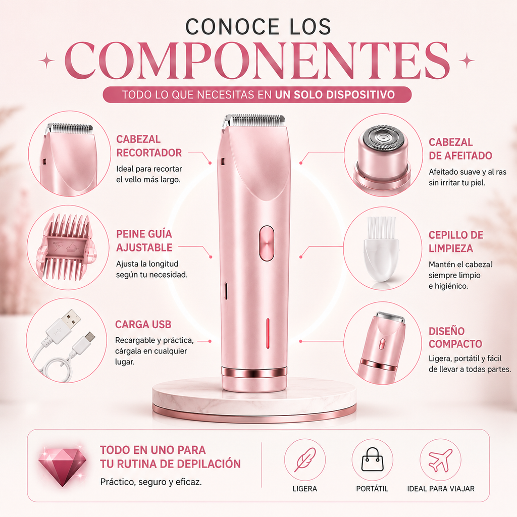 LumiShave™ | Depiladora Eléctrica 2 en 1