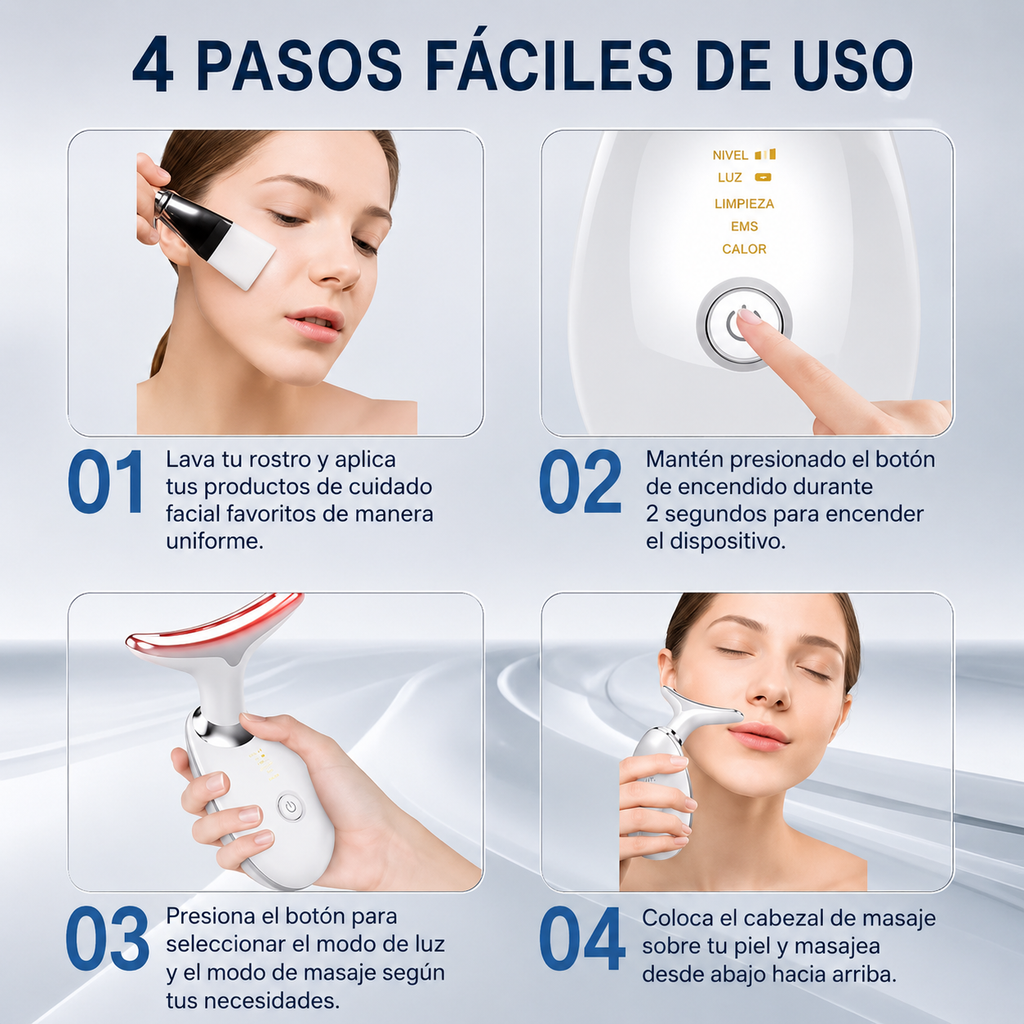 LUMILIFT™ – MASAJEADOR FACIAL Y DE CUELLO