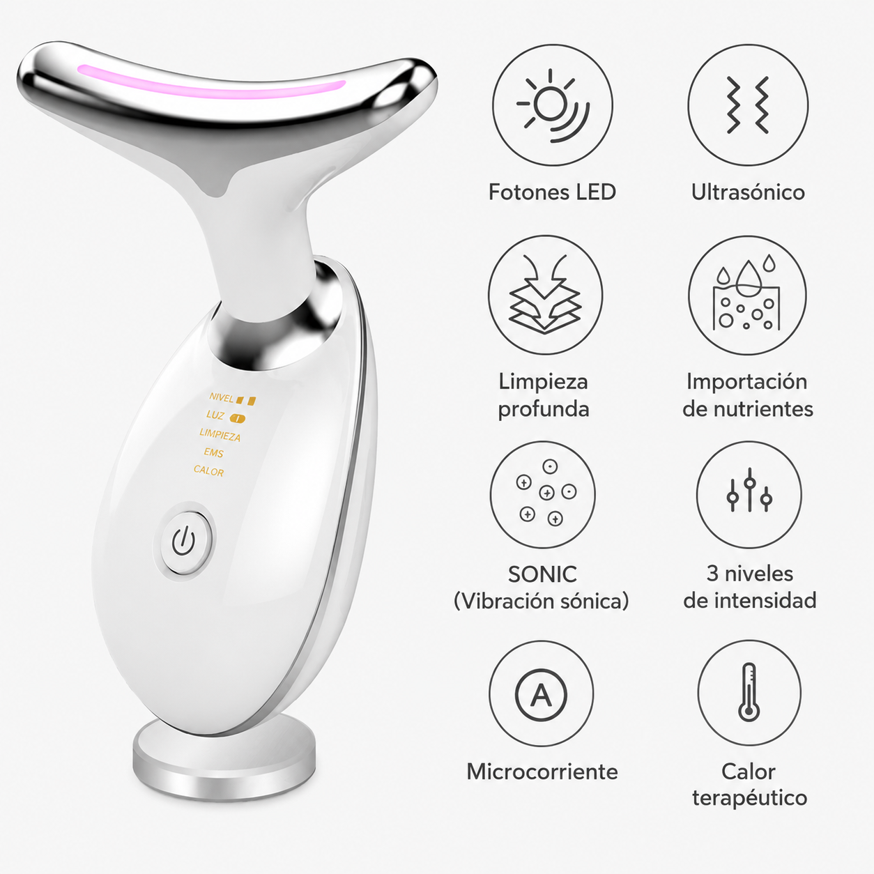 LUMILIFT™ – MASAJEADOR FACIAL Y DE CUELLO
