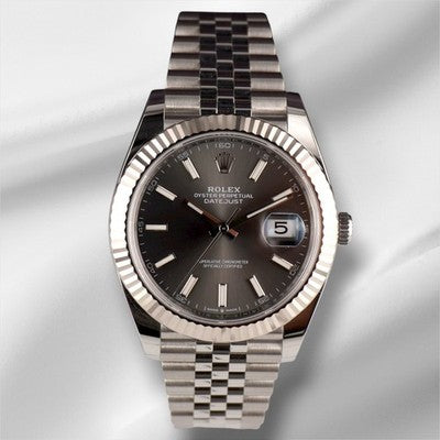 ROLEX NEW EDITION DATEJUST PRESIDENCIAL PLATEADO/DORADO FUNDO NEGRO